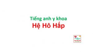 Tiếng anh y khoa hệ Hô hấp