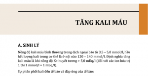 Tăng Kali Máu
