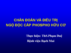 24 Ngộ độc cấp phospho hữu cơ